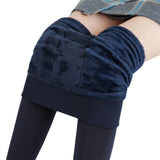 Legging Collant en Peluche Femme